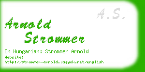 arnold strommer business card